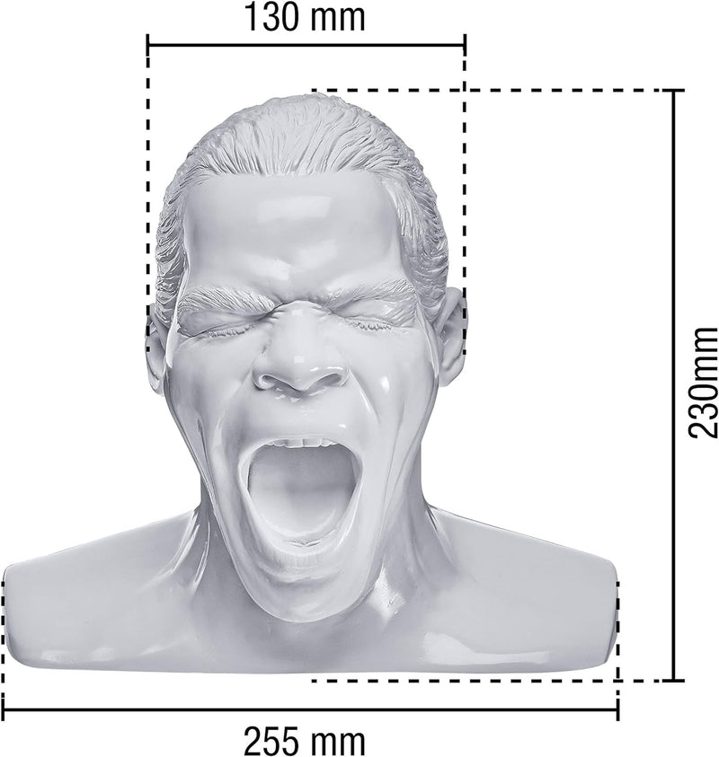 Oehlbach Kopfhörerständer Scream - Handmade, Kunstharz, Weiss - kultiger Kopf zur Aufbewahrung von O