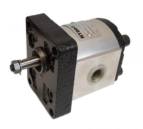 HYDROMOT Hydraulikpumpe, Zahnradpumpe, BG 1, europ. Flansch, Gewindeanschluss, kon. Welle 1:8, Schlu