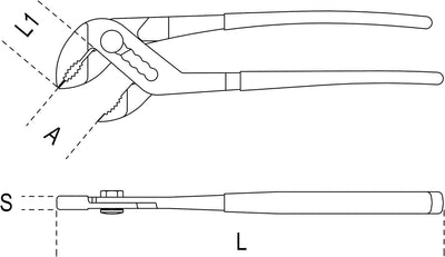 Beta 1047 300 einstellbare Knopfzange (Werkstatt Zubehör mit schneller und präziser Einstellung per