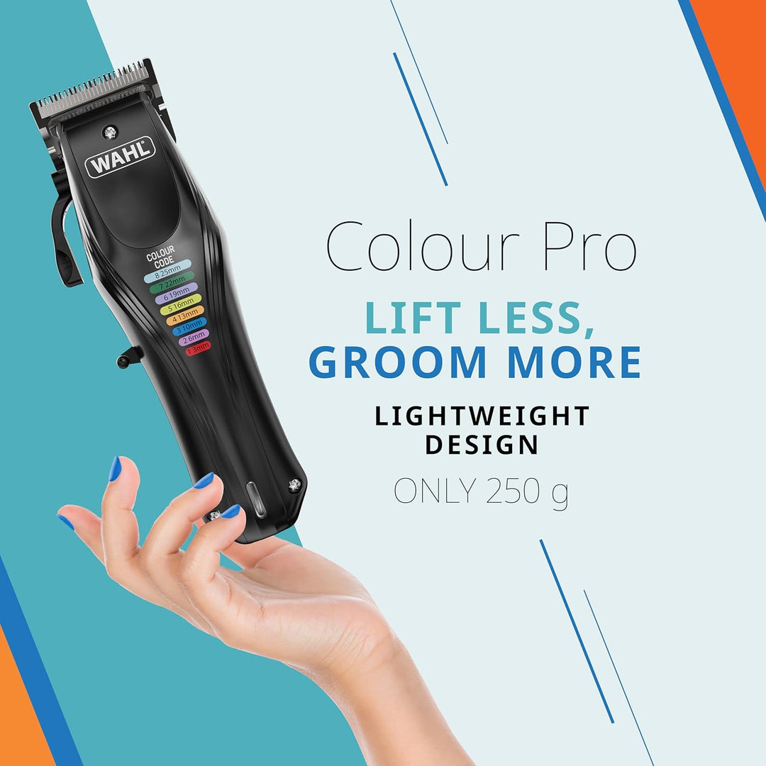 WAHL Animal Color Pro, Wiederaufladbare Tierschermaschine, Schermaschinen mit farbcodierten Aufsteck