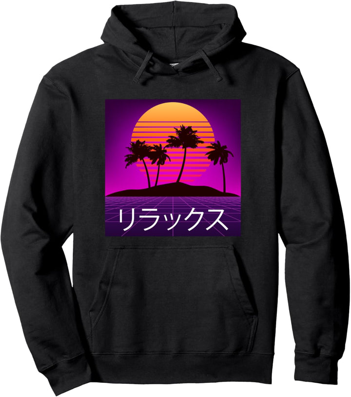 Aesthetic Vaporwave Hoodie Retro 80s 90s Harajuku Fashion Pullover Hoodie