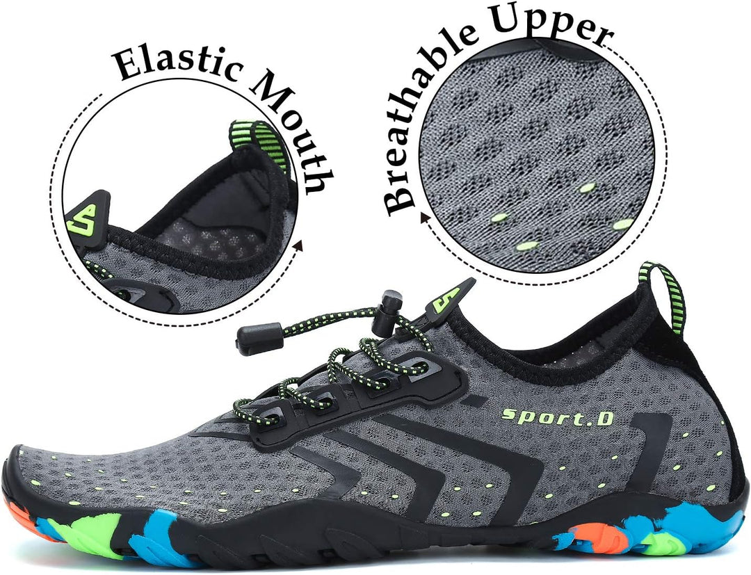 SAGUARO Badeschuhe für Herren Damen - 7/9 Drainagelöcher Schnelltrocknende rutschfest, Gr 35-48 36 E