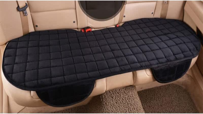 Baceyong Universal Auto Sitzkissen Plüsch Stuhlschutz Abdeckung Automatte Schwarz Hinten