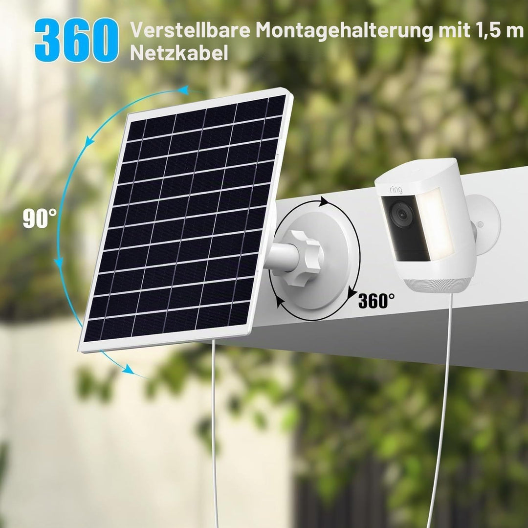 9W/5V Solarpanel mit eingebautem 15600mAh wiederaufladbarem Akku, mit 1.5m langem 3-in-1-Ladekabel (