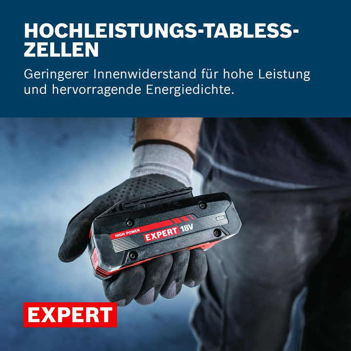 Bosch EXPERT 18V System Hochleistungs-Starter-Set EXBA18V-40 kombiniert mit Schnellladegerät GAL 12V