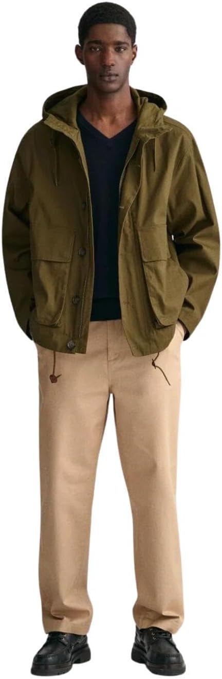 GANT Pullover mit V-Ausschnitt aus Einer Baumwoll-Wollmischung Herren S Abendblau, S Abendblau
