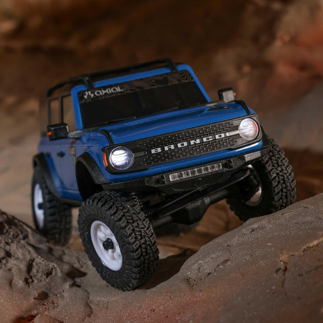 Axial 1/30 SCX30 Ford Bronco 4X4 RTR Brushed RC Rock Crawler, Blau, Blau