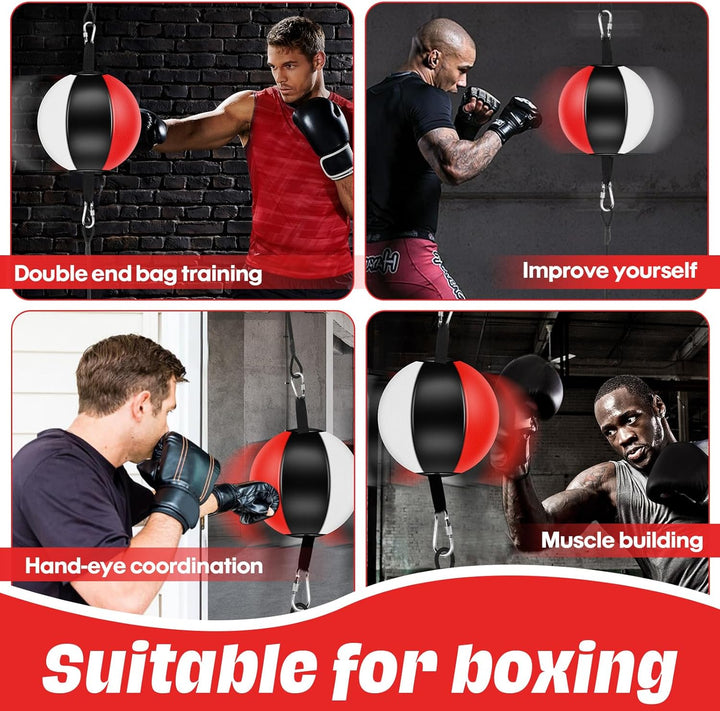 YORWHIN Türboxsack, Boxen Doppelendball, Boxtrainingsset ohne Wandmontage mit Bungee Schnur und Tele