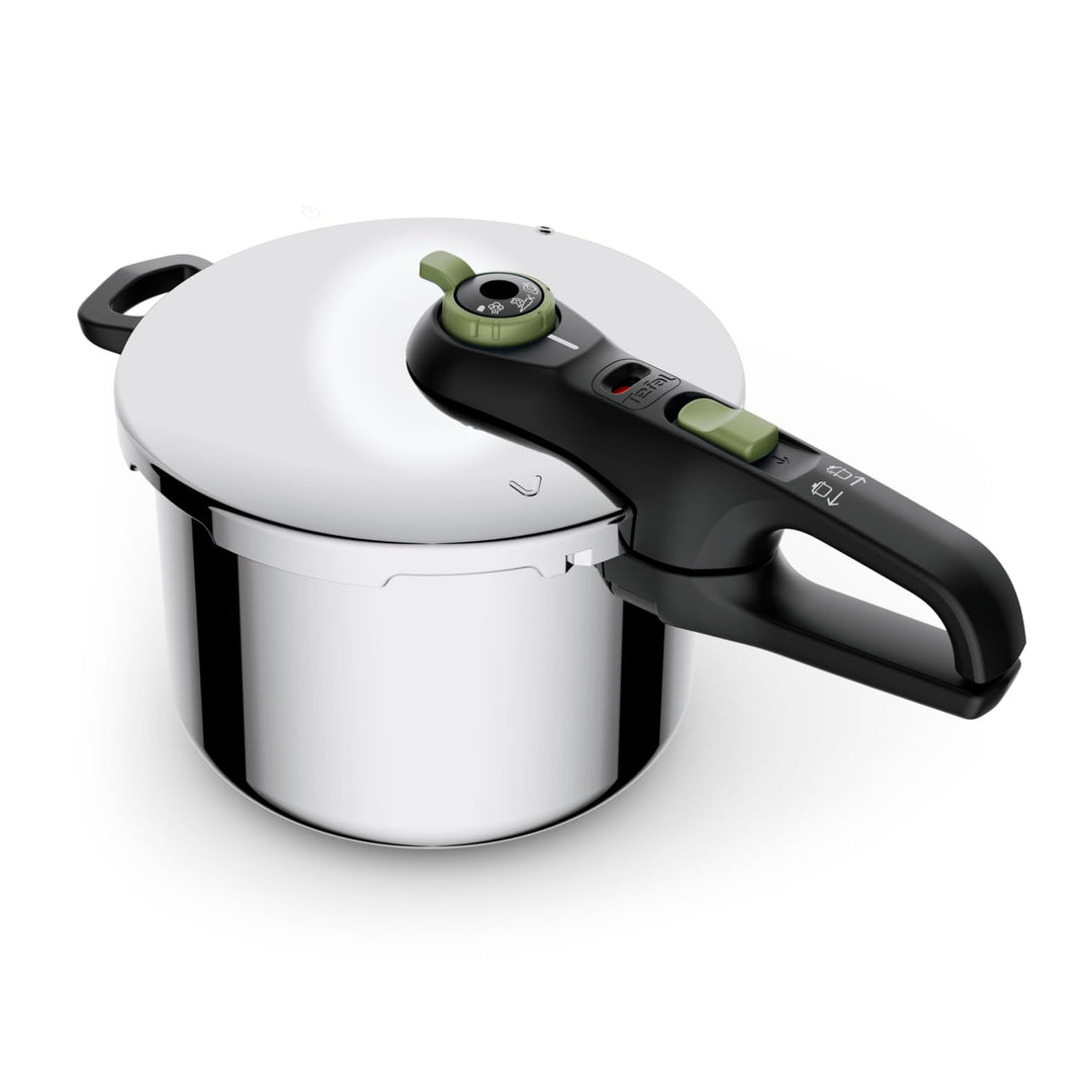 Tefal P2580702 Secure Trendy Schnellkochtopf 6 L mit Korb | 2-Stufen-Garregler: Intensivstufe 117°C,