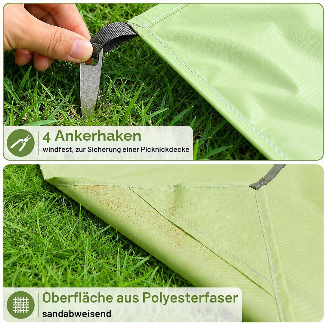 Picknickdecke, Wasserdicht Waschbare Stranddecke, Strandmatte, Sandfeste Stranddecke, Tragbare Stran