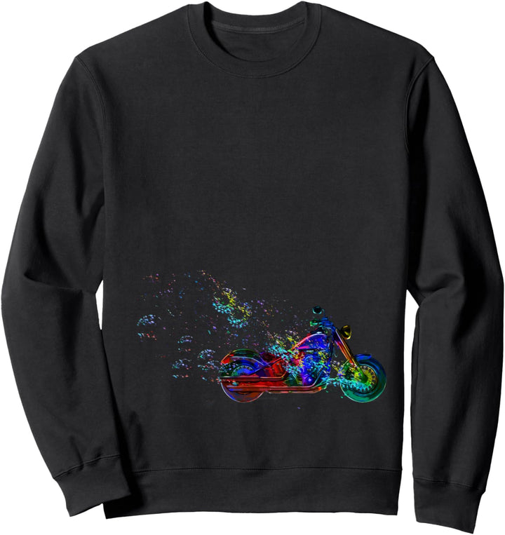 Motorrad Feenstaub Regenbogen Sweatshirt