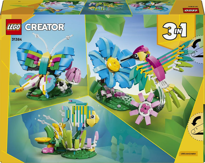 LEGO Creator 3-in-1-Set Wilde Tiere: Bunter Kolibri - Tier Modellbau & Konstruktionsspielzeug - Baus