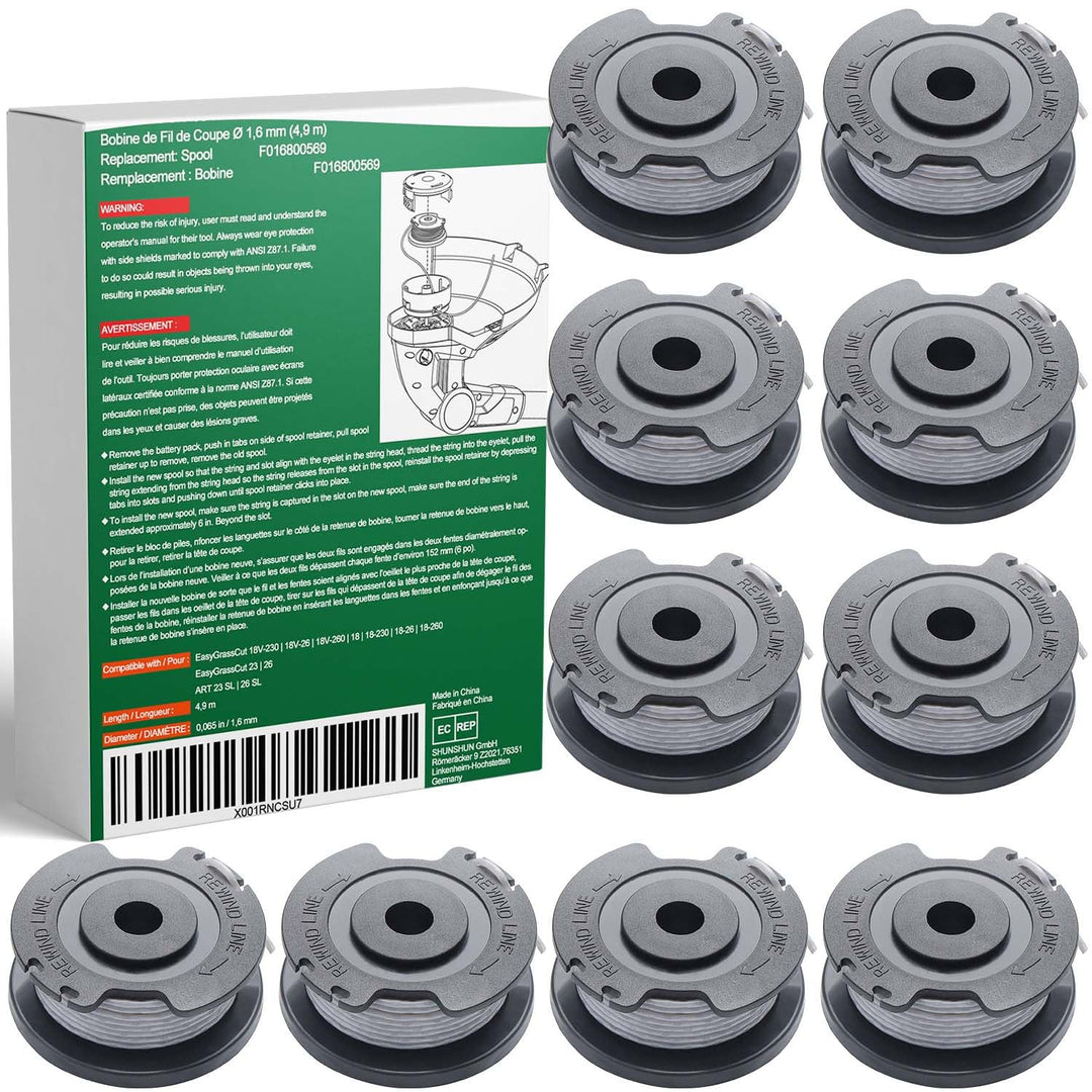 Rasentrimmer Spule für Bosch Rasentrimmer - 10 Stück Trimmer Spule F016800569 Kompatibel Mit Bosch A