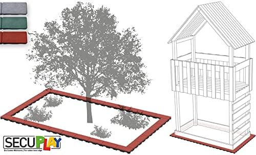 Secuplay Gummi Rasenkante/Mähkante - 100x10x3,6cm - Grün - 10er Pack 10er Pack Grün, 10er Pack Grün