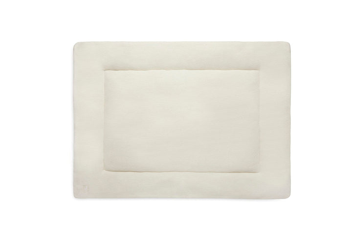 Jollein Krabbeldecke für Baby - Basic Knit, Ivory - Laufgittereinlage - 75x95 cm - Spieldecke Baby -