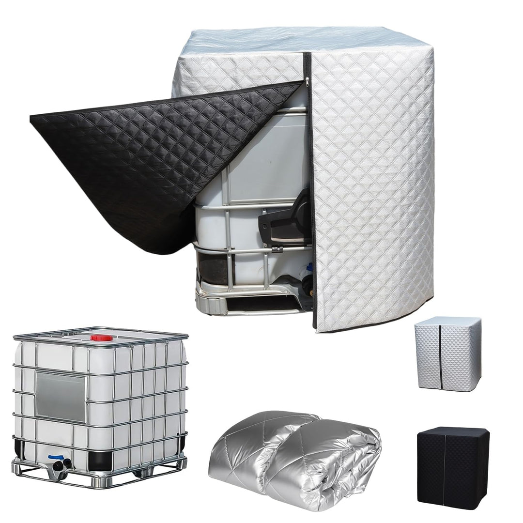 IBC Tank Abdeckung Winterfest, IBC Schutzhülle Verdicken Hitze & Frostschutz 1000L, Tank Container A