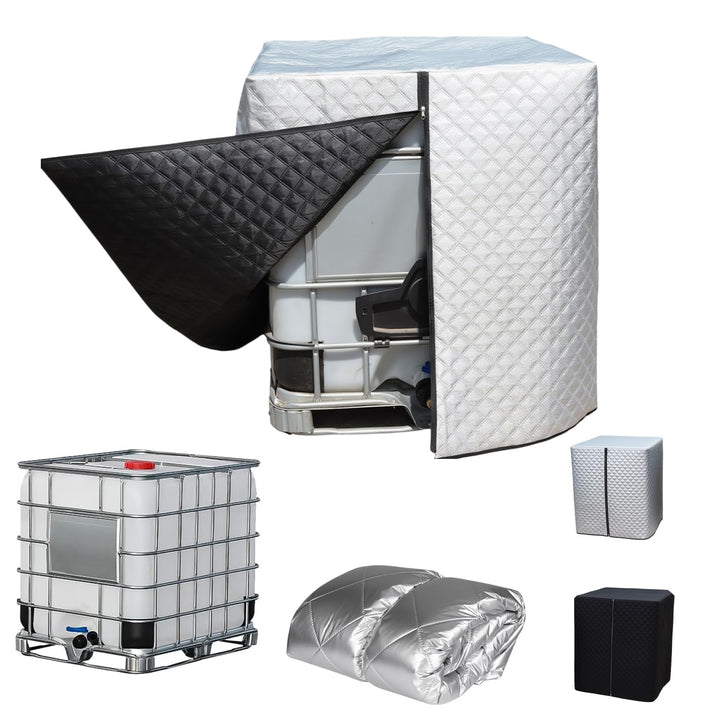 IBC Tank Abdeckung Winterfest, IBC Schutzhülle Verdicken Hitze & Frostschutz 1000L, Tank Container A