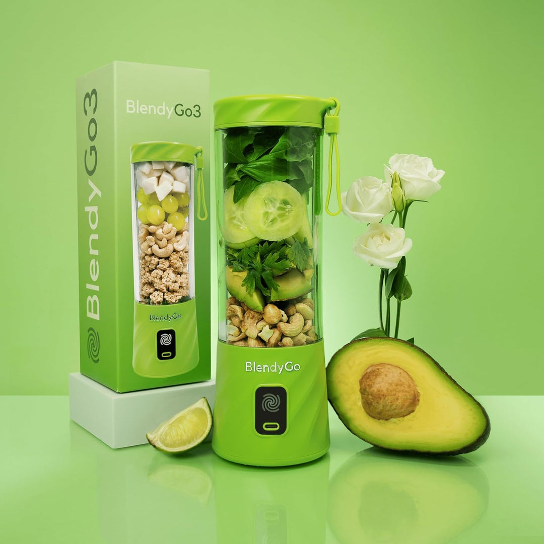 BlendyGo 3® Mixer Smoothie Maker, Smoothie Mixer Klein, Mini Portable Blender, Tragbarer Mixer USB,