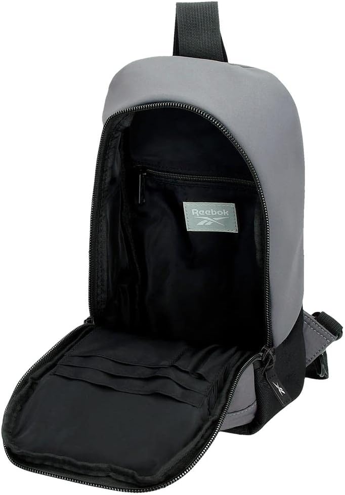Reebok Newport graue Umhängetasche 18x35x9 cm Polyester bandolera cruzada Grau, bandolera cruzada Gr