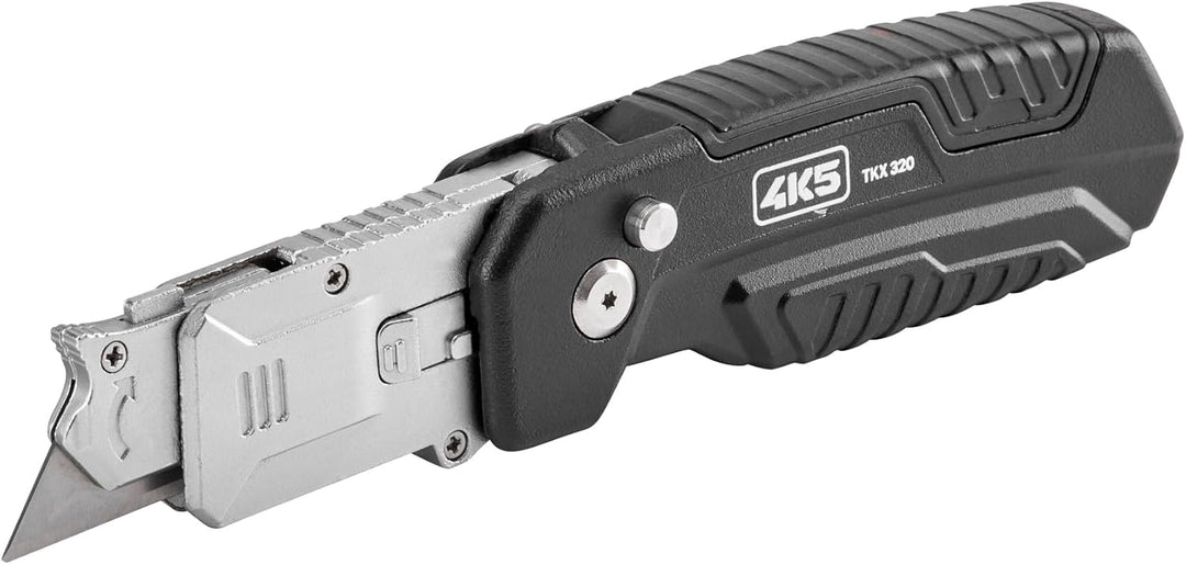 Cuttermesser, TKX 320, mit SK4 Trapezklinge | Schaber-Funktion, 45°/90° einstellbare Klinge, Integri