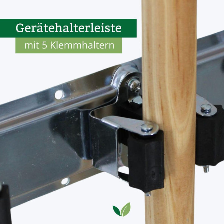 Galaflor Geräteleiste aus Metall mit 5 Klemmen (Kunststoff), Masse: 50x50 cm, Halterung für Geräte u