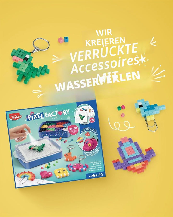 Maped CREATIV – 907700 Grosses Wasserperlen-Bastel-Set PIXEL FACTORY – Komplettset für die Erstellun