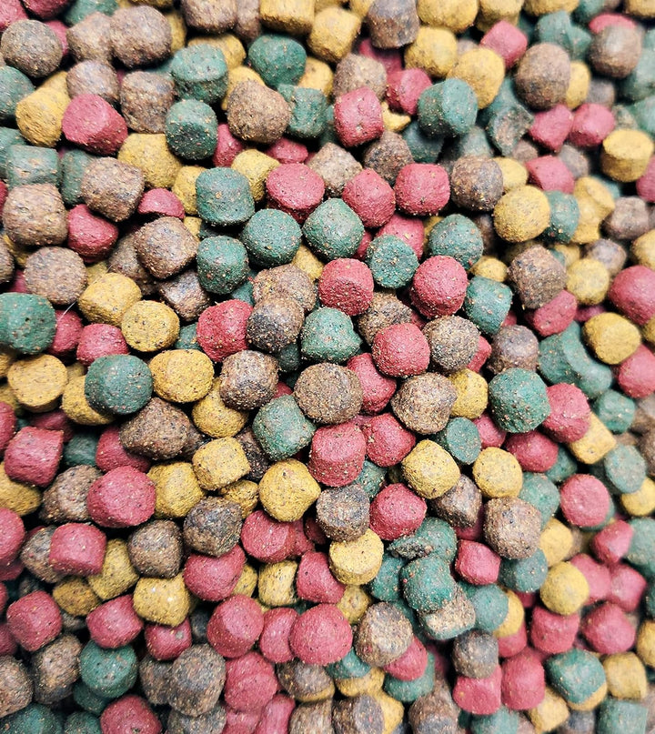 Jumbo Koimix Schwimmfutter Koi Futtermischung 8mm Koifutter Mix 4farbiger Koimix Spirulina Astax gro