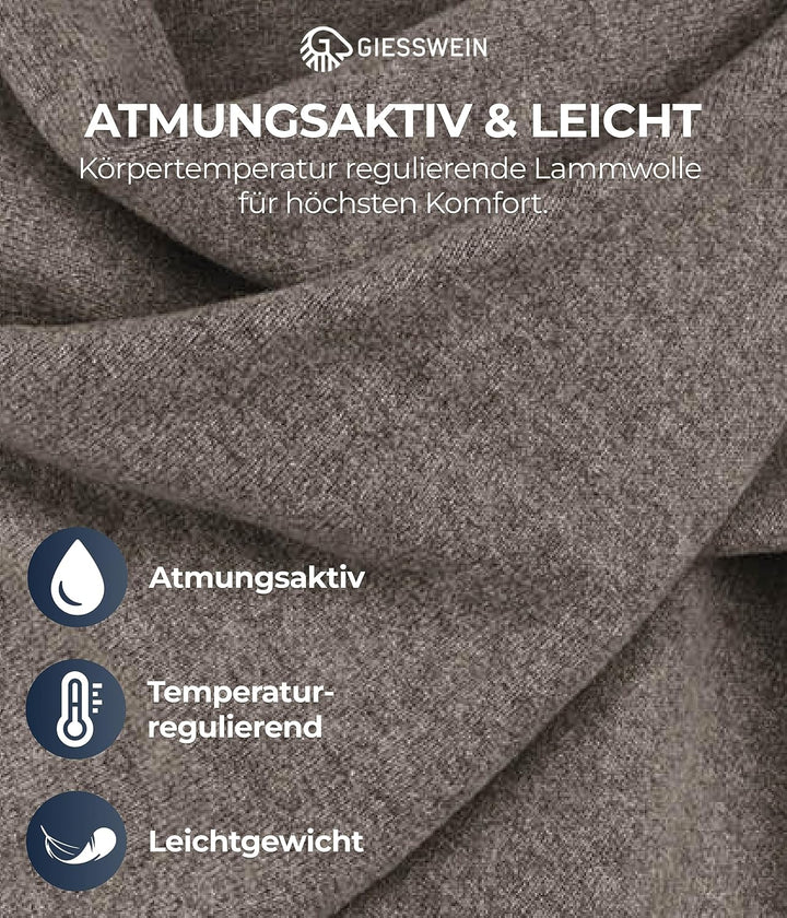 GIESSWEIN Merino Lambswool Cape - Eleganter Feinstrick Überwurf aus Lammwolle, Merinowolle Cape für