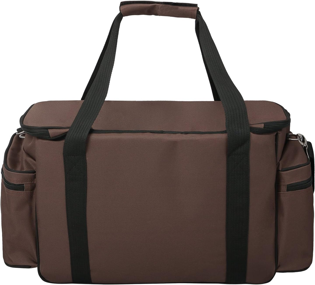 anndora XXL Picknicktasche 6 Personen braun - Vollausstattung 57 Teile Braun Hellblau