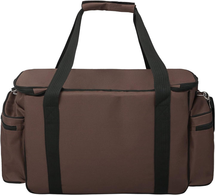 anndora XXL Picknicktasche 6 Personen braun - Vollausstattung 57 Teile Braun Hellblau