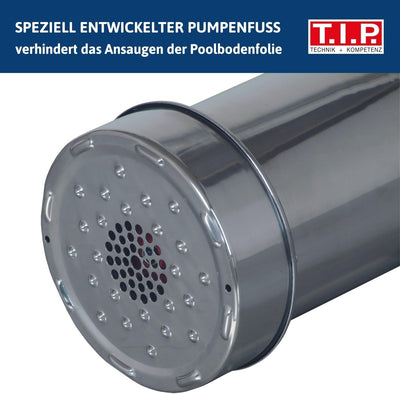 T.I.P. FlatOne 6000 INOX Drainage und Poolentwässerungspumpe Silber/schwarz 22.5 x 16.5 x 27 cm