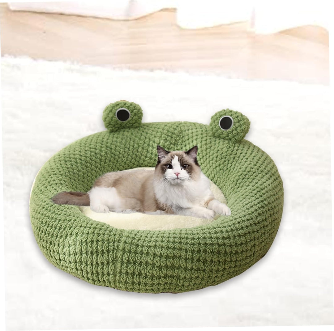 Froschkatze Bett mit Kapuze Langer winterer Winter Wärme geschlossener Katzenbett süsse Cartoon Nich