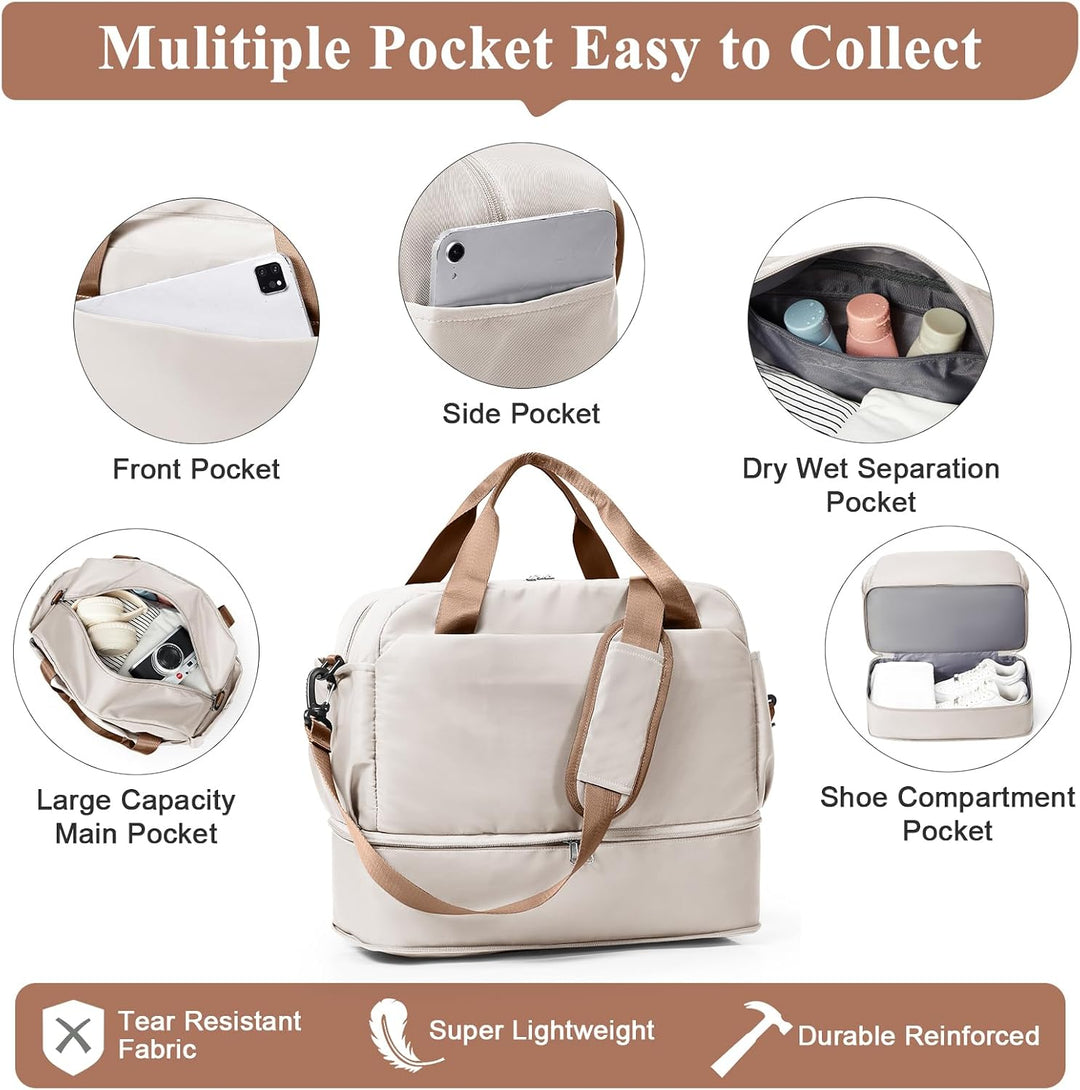 Reisetasche Damen 40x30x20 Ryanair Handgepäck Tasche Sporttasche Weekender Bag Schwimmtasche Wasserd
