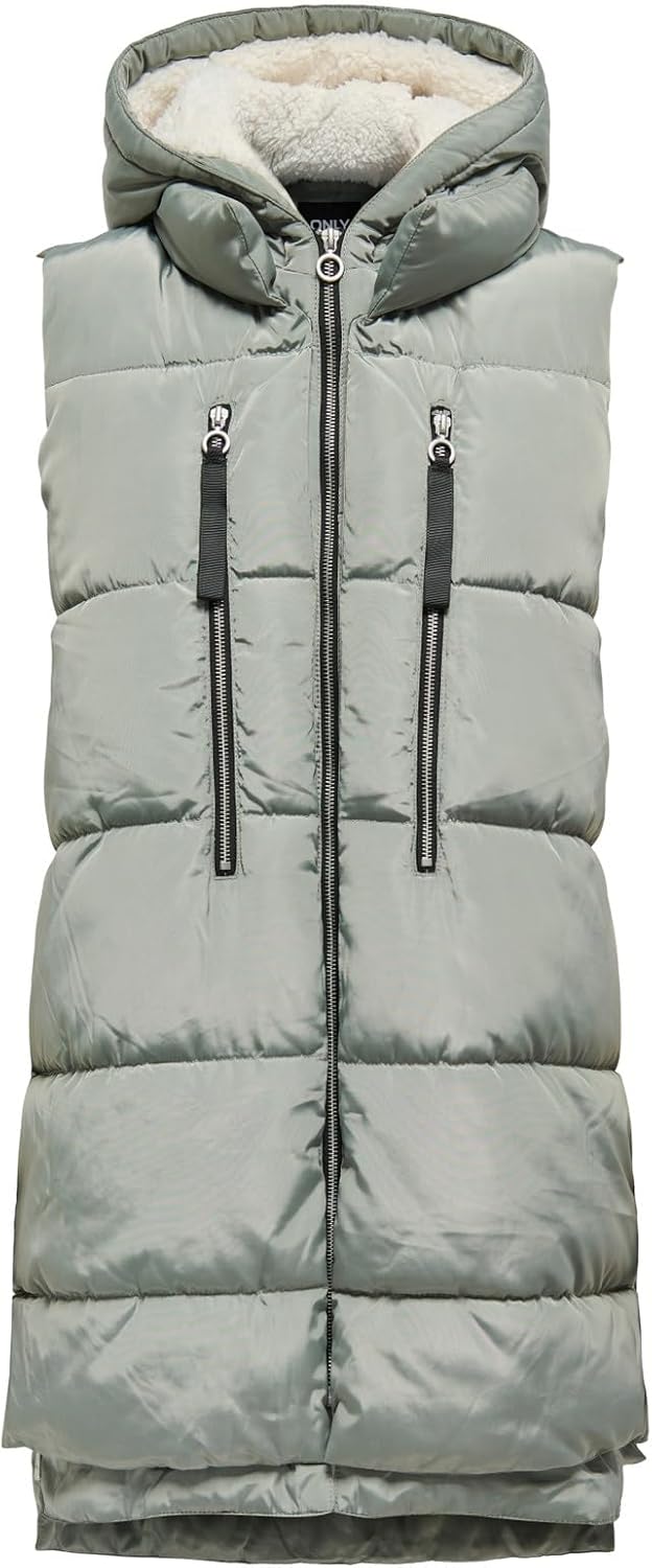 ONLY Damen Onlnewnora Puffer Waistcoat Life Cc Otw Pufferweste S Shadow, S Shadow