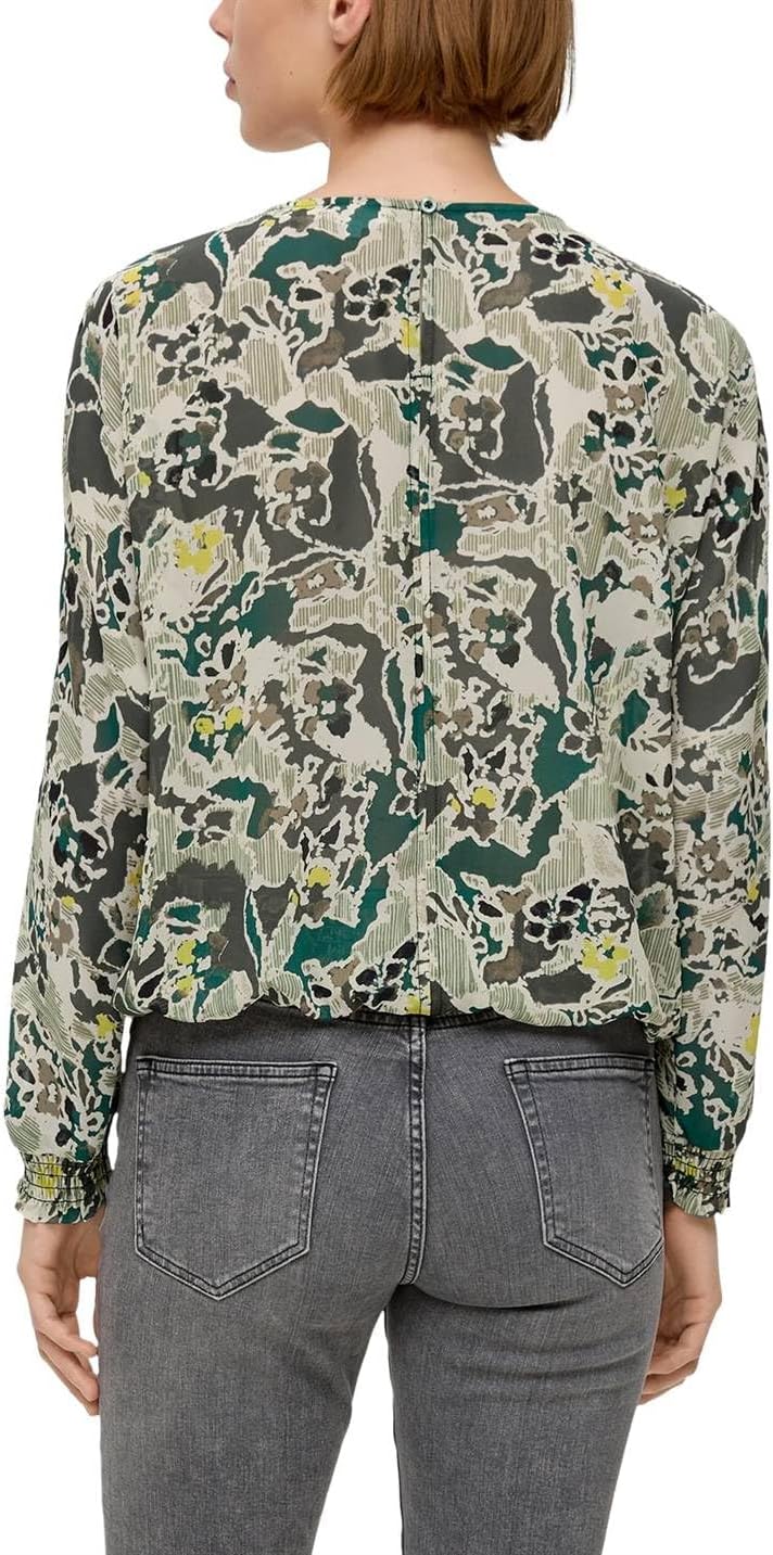 s.Oliver Damen Bluse Langarm 32 Blue Green, 32 Blue Green
