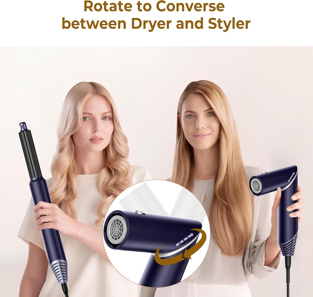 Haarstyler, Hair Styler Set, Hairstyler 5 in 1 mit Föhn Ionen, Automatischer Lockenstab, Wärmebürste