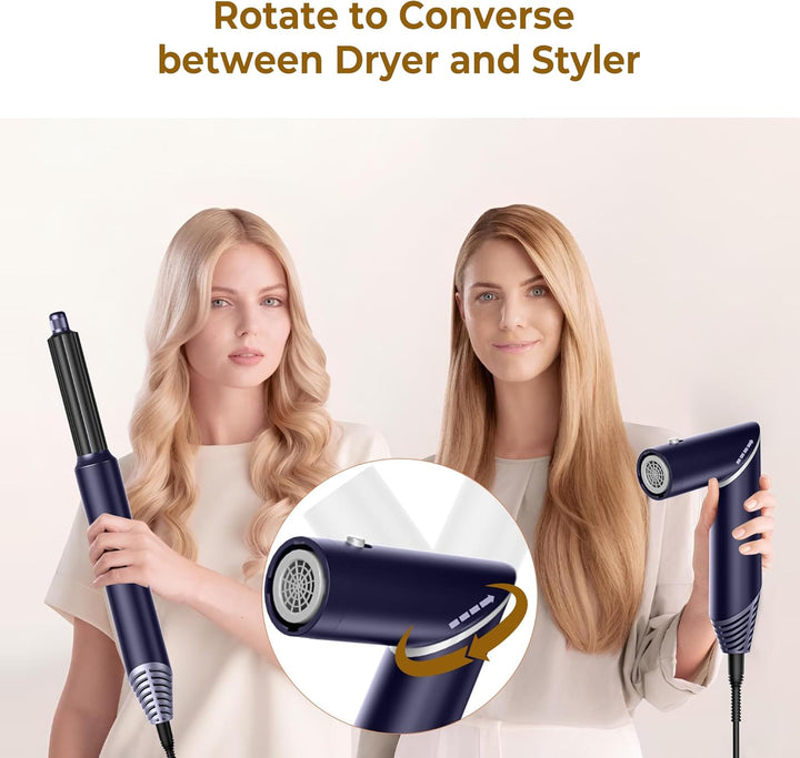 Haarstyler, Hair Styler Set, Hairstyler 5 in 1 mit Föhn Ionen, Automatischer Lockenstab, Wärmebürste