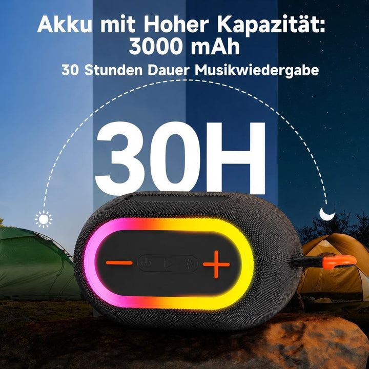 JYX Bluetooth Lautsprecher, 45W Tragbarer Party Lautsprecher mit Bluetooth 5.4, IPX7 Wasserdicht, TW