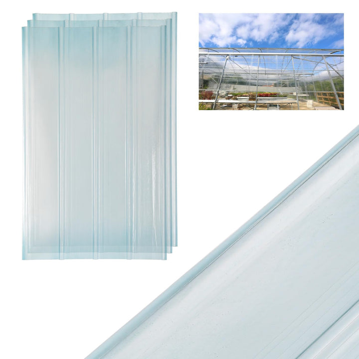 Wellplatten, 2 mm FRP-Trapezprofil-Wellblech, 90 * 160 cm Wellplatten Transparent, Dachplatten Wette