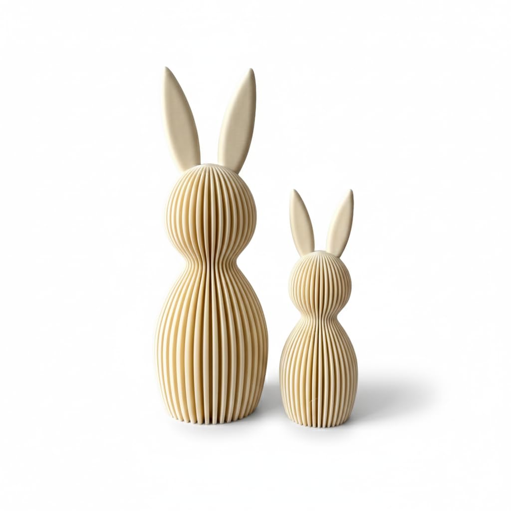 Generisch Scandi Osterhase 3D Deko – Minimalistische Osterdekoration im skandinavischen Design – Ger
