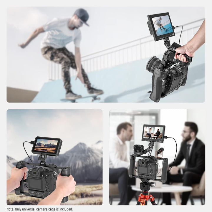 NEEWER Videokamera Käfig Rig mit Arca Basis, Doppelgriffen, 3/8" ARRI Aufnahme & 1/4" Gewinde, Cold