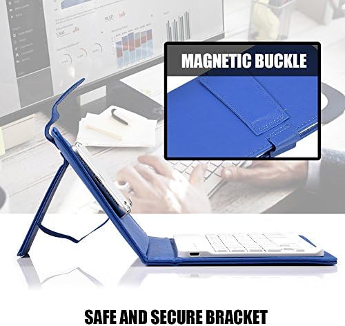 Telefon Universal Wireless Bluetooth Tastatur, Flip Magnetic Leather Travel Tragetasche mit Ständer