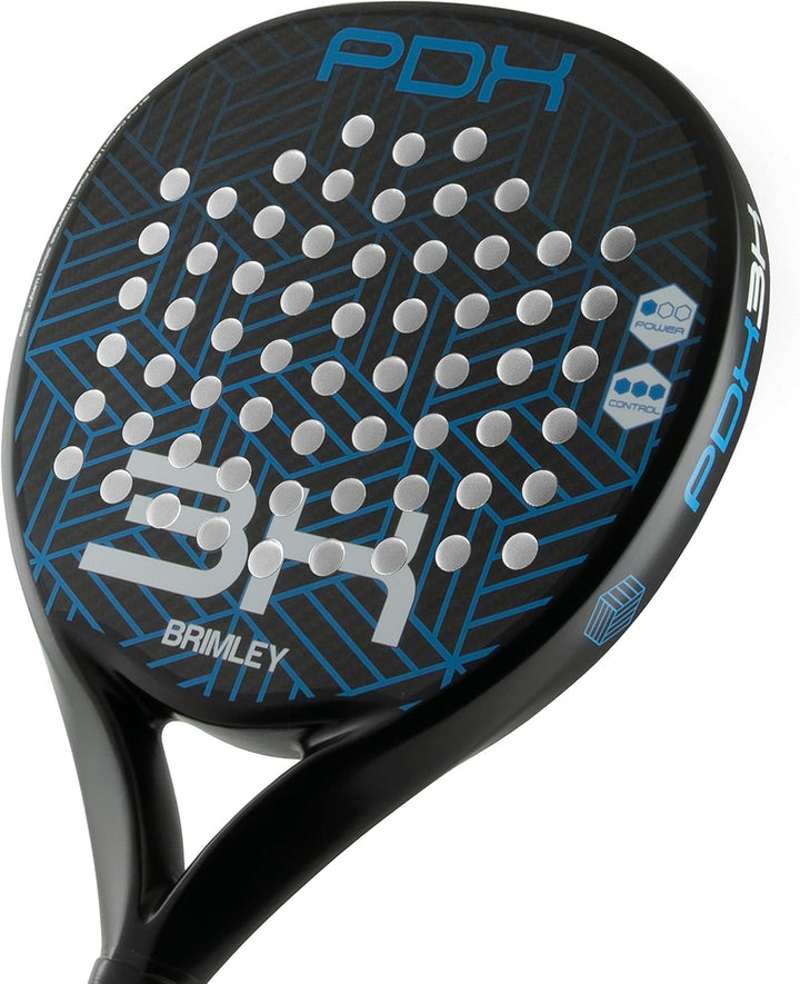 Brimley Padelschläger Carbon | Geeignet für Anfänger & Fortgeschrittene Spieler | 100% Carbon-Schläg
