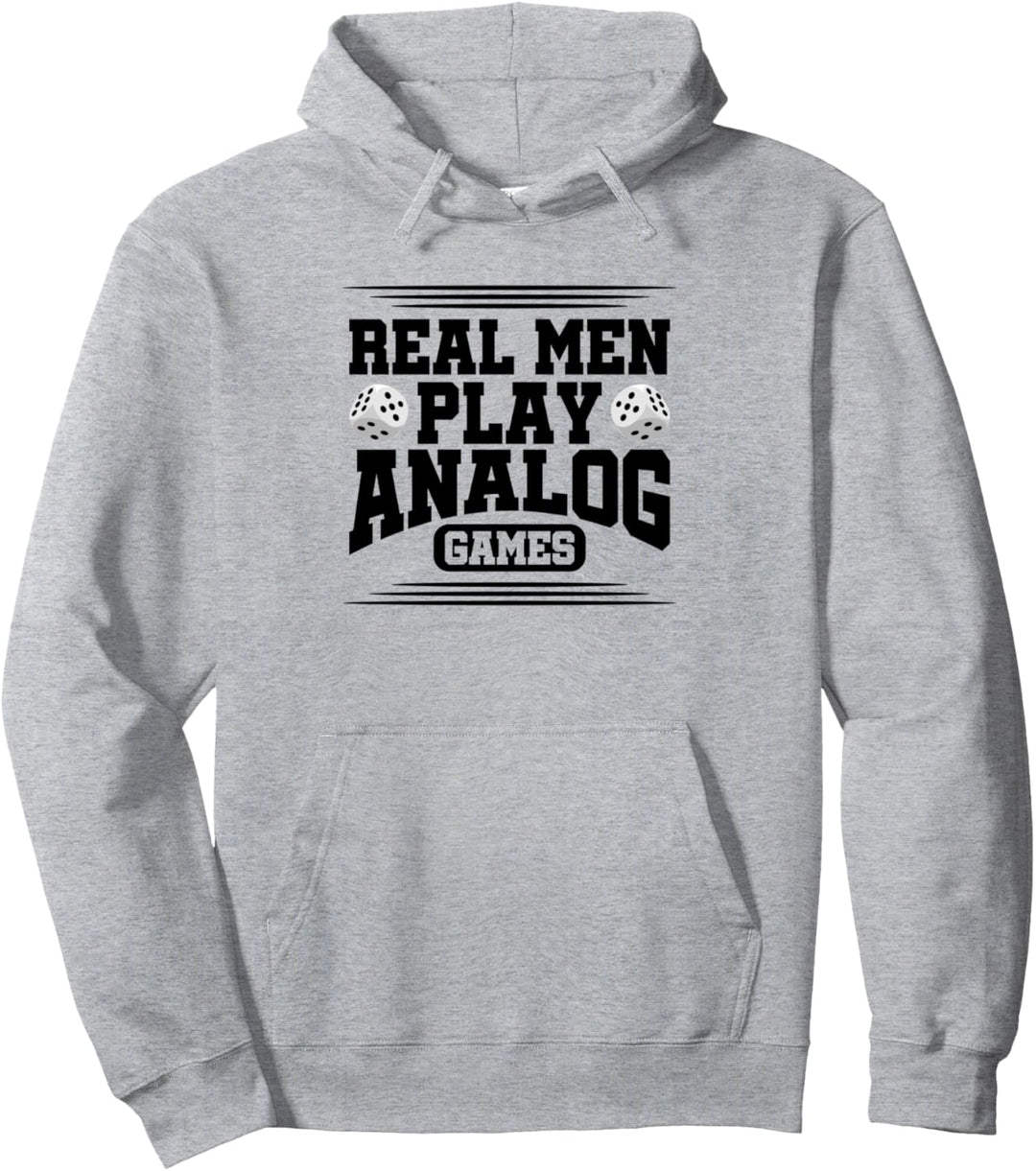 real men play analog Brettspieler Brettspiel Brettspiele Pullover Hoodie