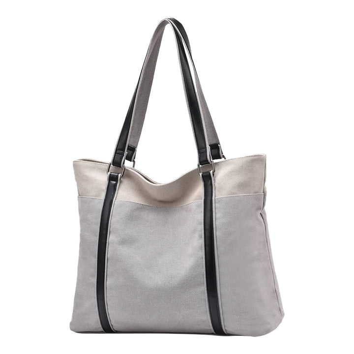 PORRASSO Damen Handtasche Gross Schultertasche Casual Shopper Leinwand Strandtasche für Büro Schule