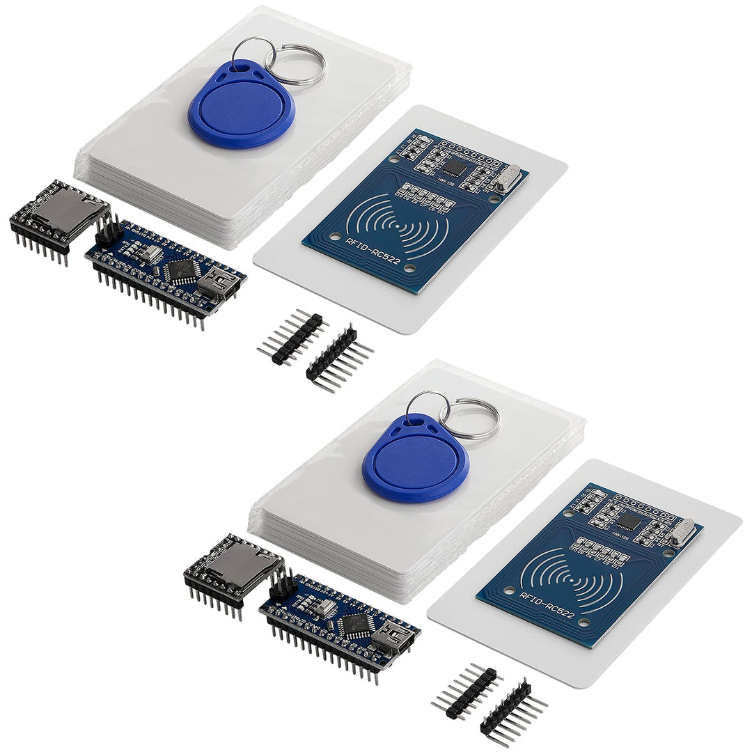 AZDelivery 2 x TonUINO Set (Mp3 Player, AZ-ATmega328-Board, RFID Kit und 13,56 MHz RFID Karten) komp