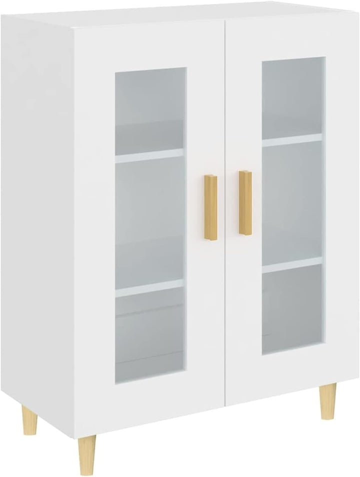 Tidyard Sideboard mit 2 Glastüren Kommode Anrichte Vitrinenschrank Beistellschrank Mehrzweckschrank