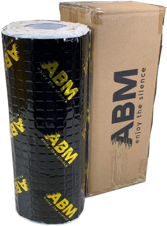 ABM Alubutyl BLACK 2.0 mm x 40 cm x 5 Meter = 2 m² Selbstklebende Alubutyl Anti Dröhn Dämmmatte, Aut