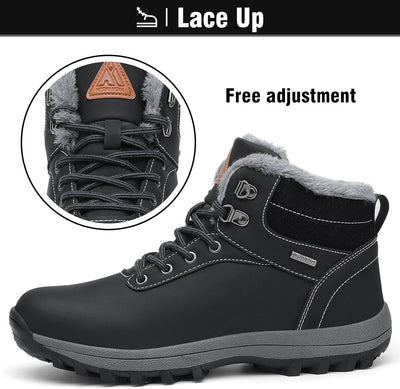 Mishansha Winterschuhe Herren Gefüttert Winterstiefel Damen Warm Winterboots Wasserfeste 37 EU Schwa