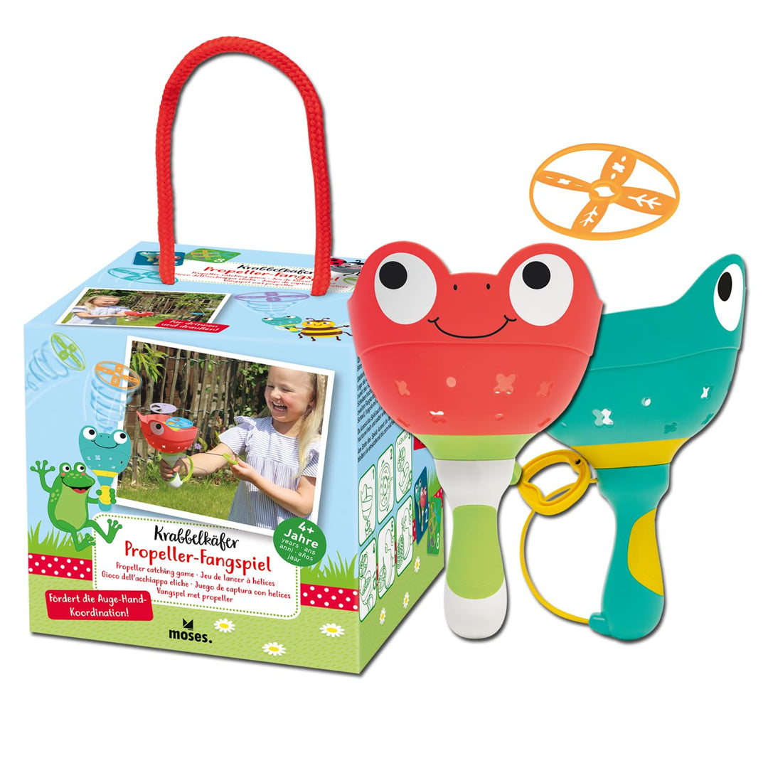 Moses. Krabbelkäfer Propeller-Fangspiel, Fangspass für drinnen & draussen, Outdoor-Spielzeug inkl. 8